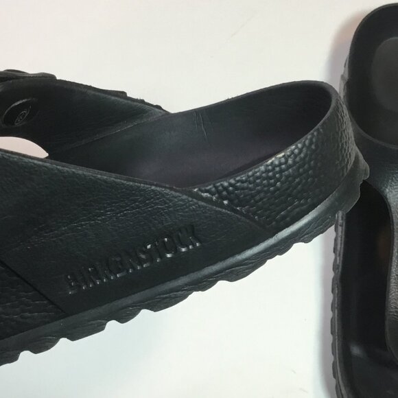 Birkenstock Gizeh EVA Thong Sandals Women - Size 39 US8 Black Rubber Flat Buckle - Picture 7 of 9